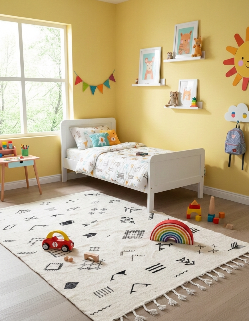 Berber Flatweave Wool Rug