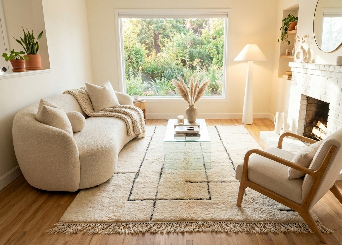 Modern Handmade Moroccan Rug